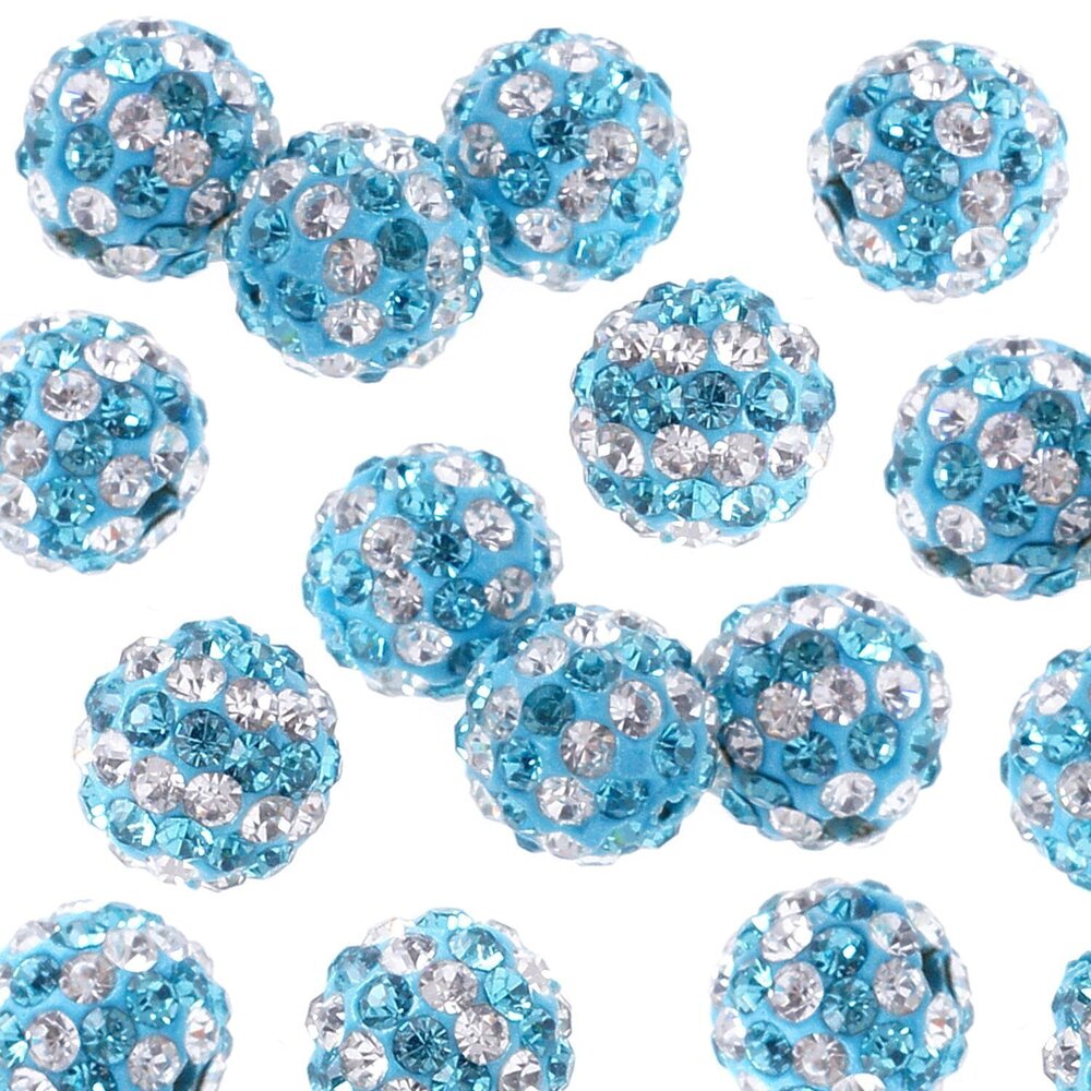 5167 Stripes Czech Crystal Round Disco Ball Clay Beads fit Shamballa